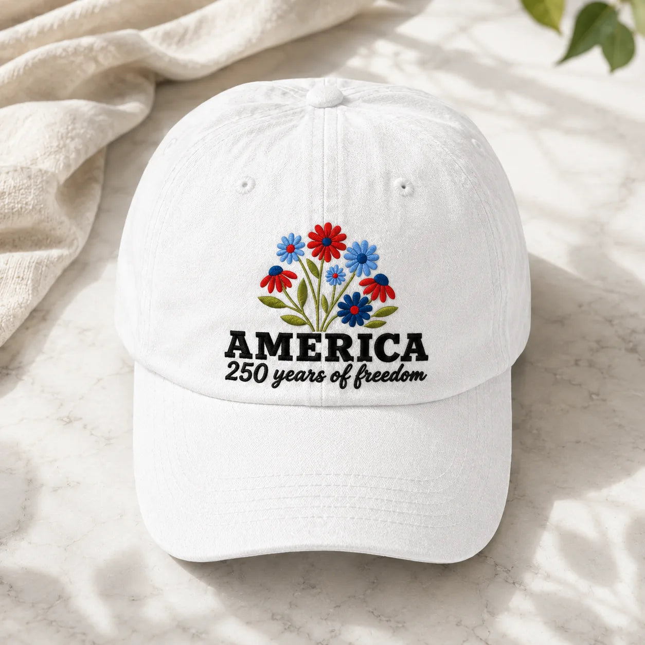 America 250 Years of Freedom Washed Cap - washed cap - detail