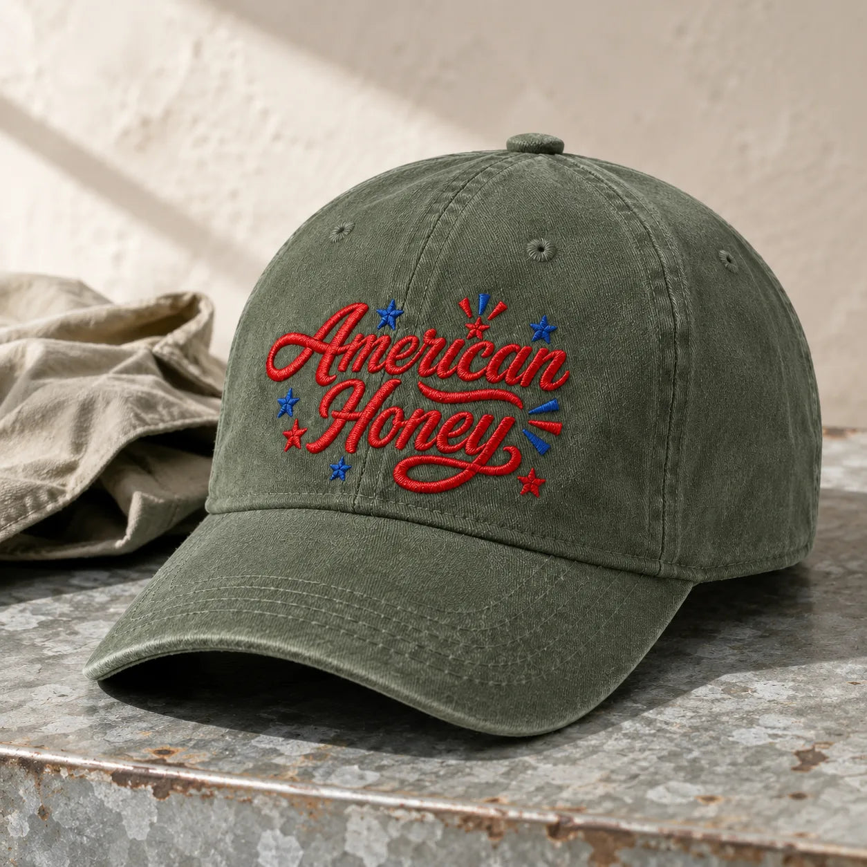 American Honey Washed Cap - washed cap - alternate angle