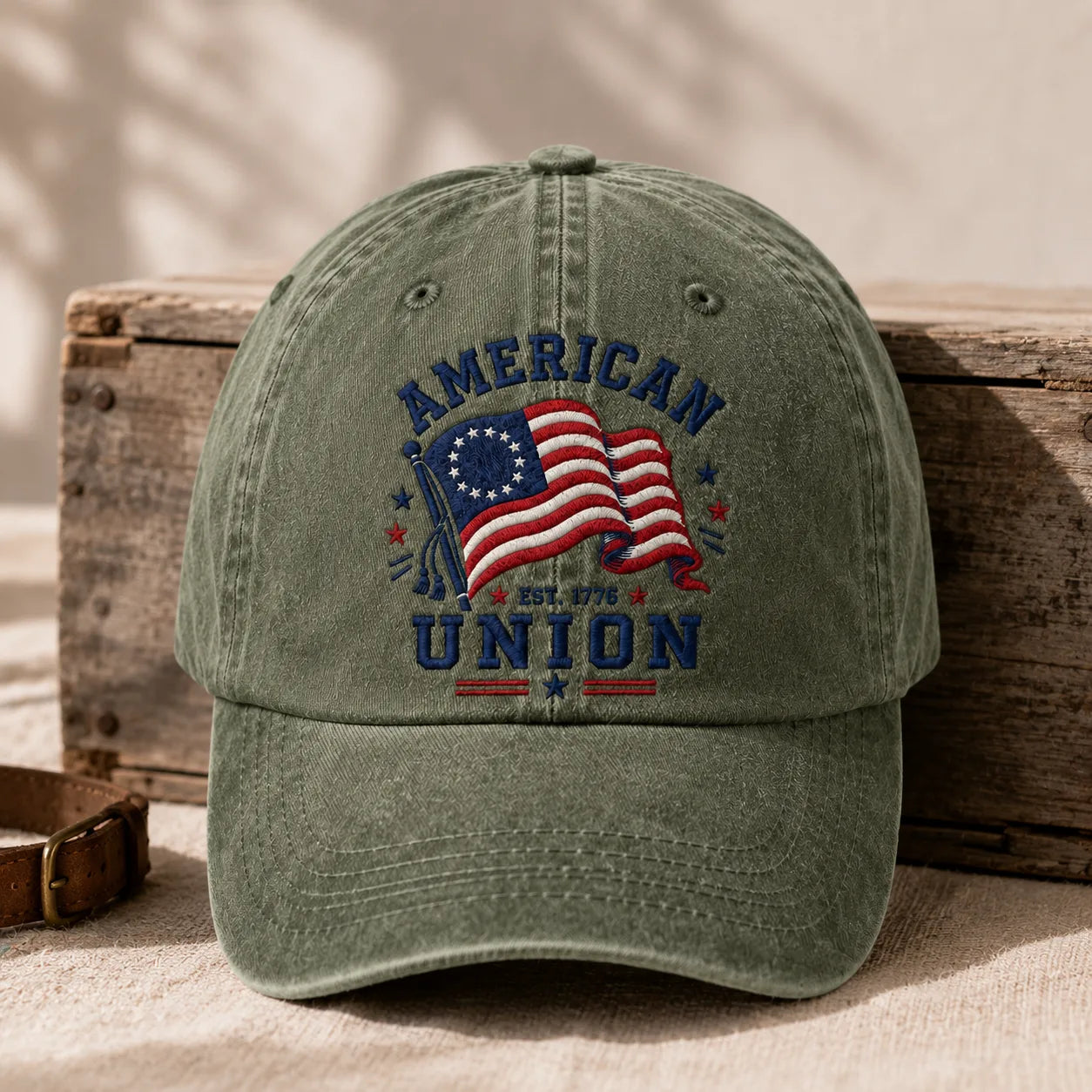 American Union Washed Cap - washed cap - in use