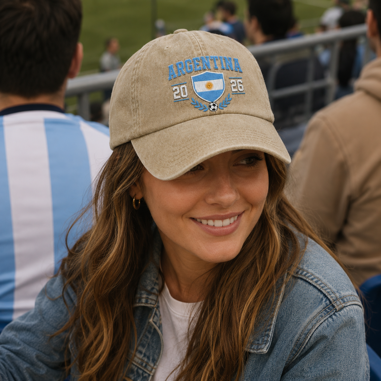 Argentina 2026 Embroidered Washed Cap - Washed Cap - front view