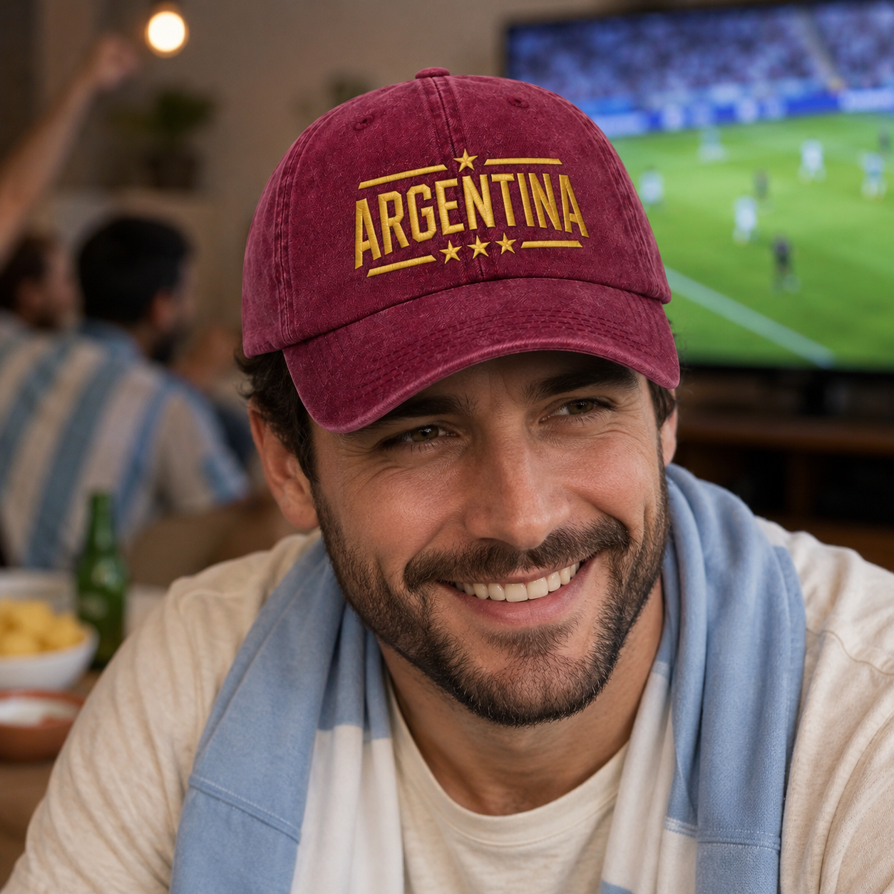 Argentina Embroidered Washed Cap - Washed Cap - detail