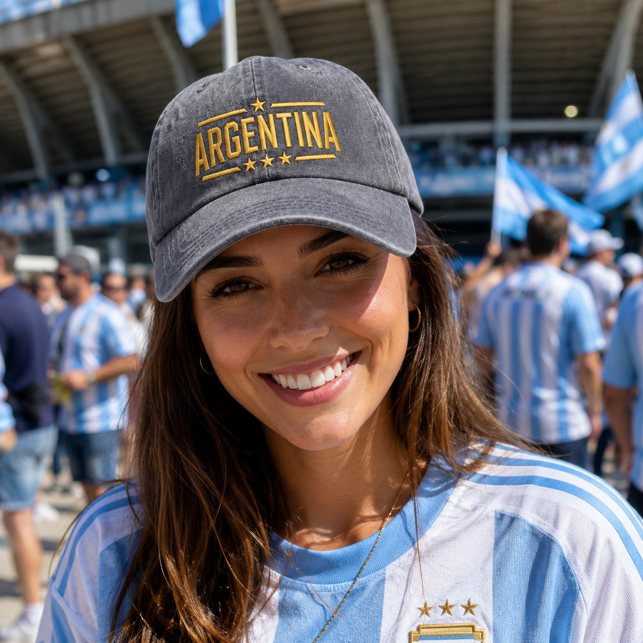 Argentina Embroidered Washed Cap - Washed Cap - lifestyle