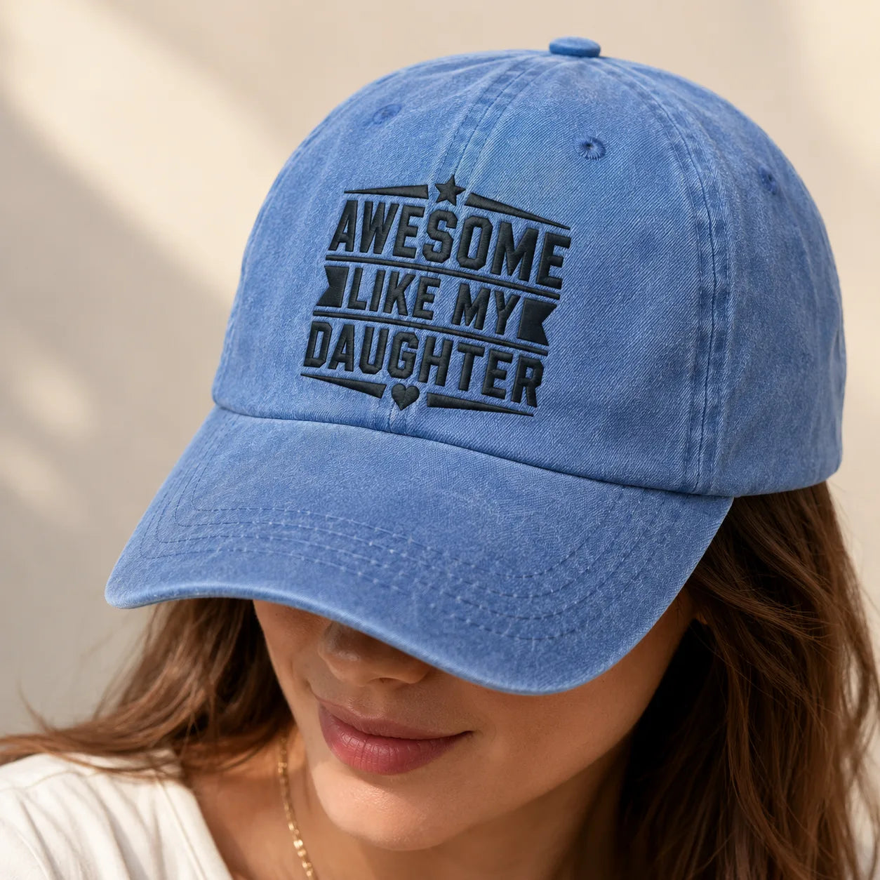 Awesome Like My Daughter Washed Cap - washed cap - lifestyle