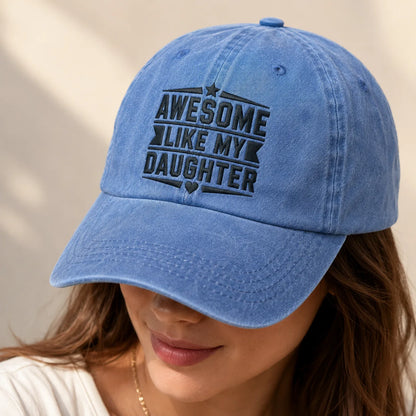 Awesome Like My Daughter Washed Cap - washed cap - lifestyle
