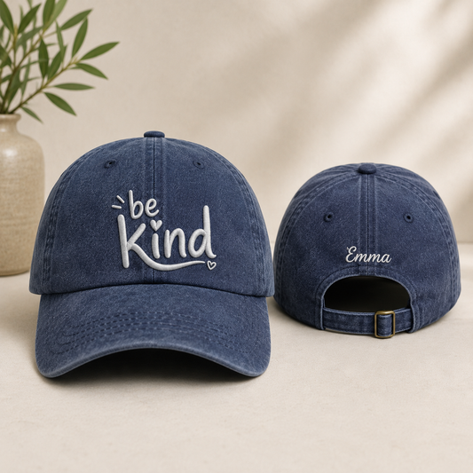 Be Kind Washed Cap - Washed Cap - front view