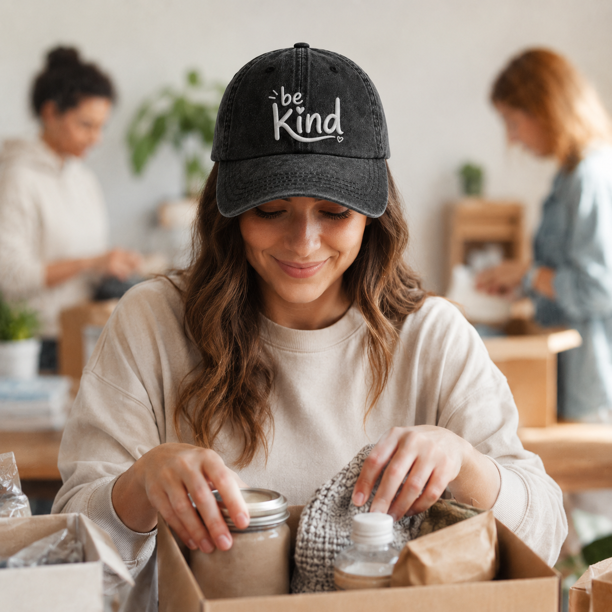 Be Kind Washed Cap - Washed Cap - lifestyle