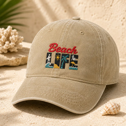 Beach Life Washed Cap - washed cap - lifestyle