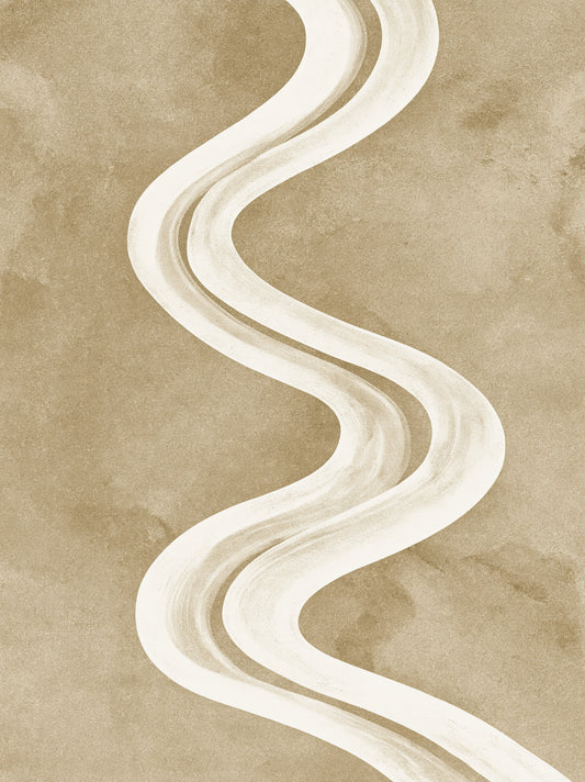 Beige Minimalist Wall Art - Wall Art Decor - front view - beige minimalist wall art, neutral abstract art print