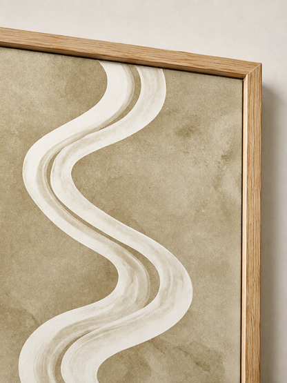Beige Minimalist Wall Art - Wall Art Decor - alternate angle - beige minimalist wall art, neutral abstract art print
