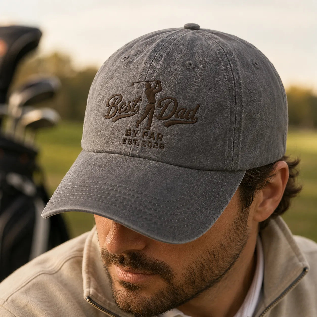 Best Dad By Par Baby Washed Cap - washed cap - detail