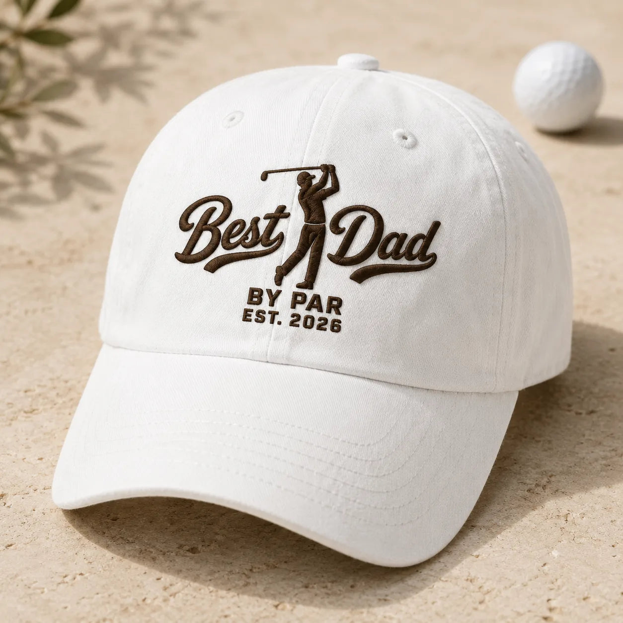 Best Dad By Par Baby Washed Cap - washed cap - side view