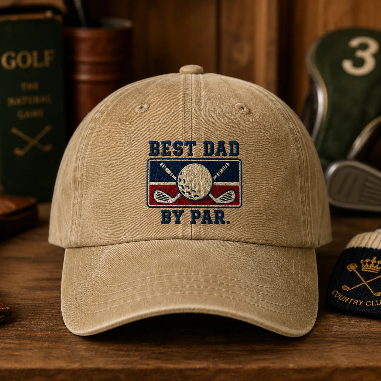 Best Dad By Par Baseball Washed Cap - washed cap - lifestyle