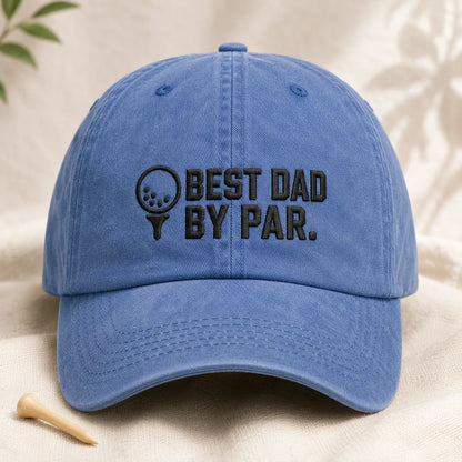 Best Dad By Par Blue Washed Cap - washed cap - lifestyle