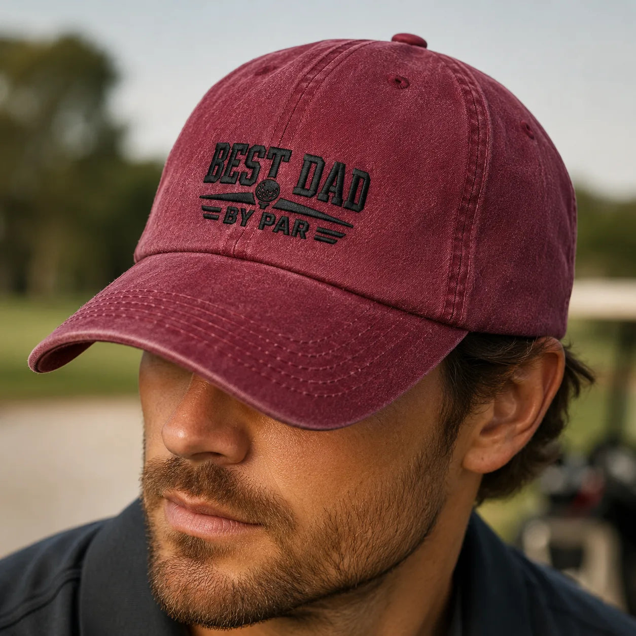 Best Dad By Par Caddy Washed Cap - washed cap - alternate angle