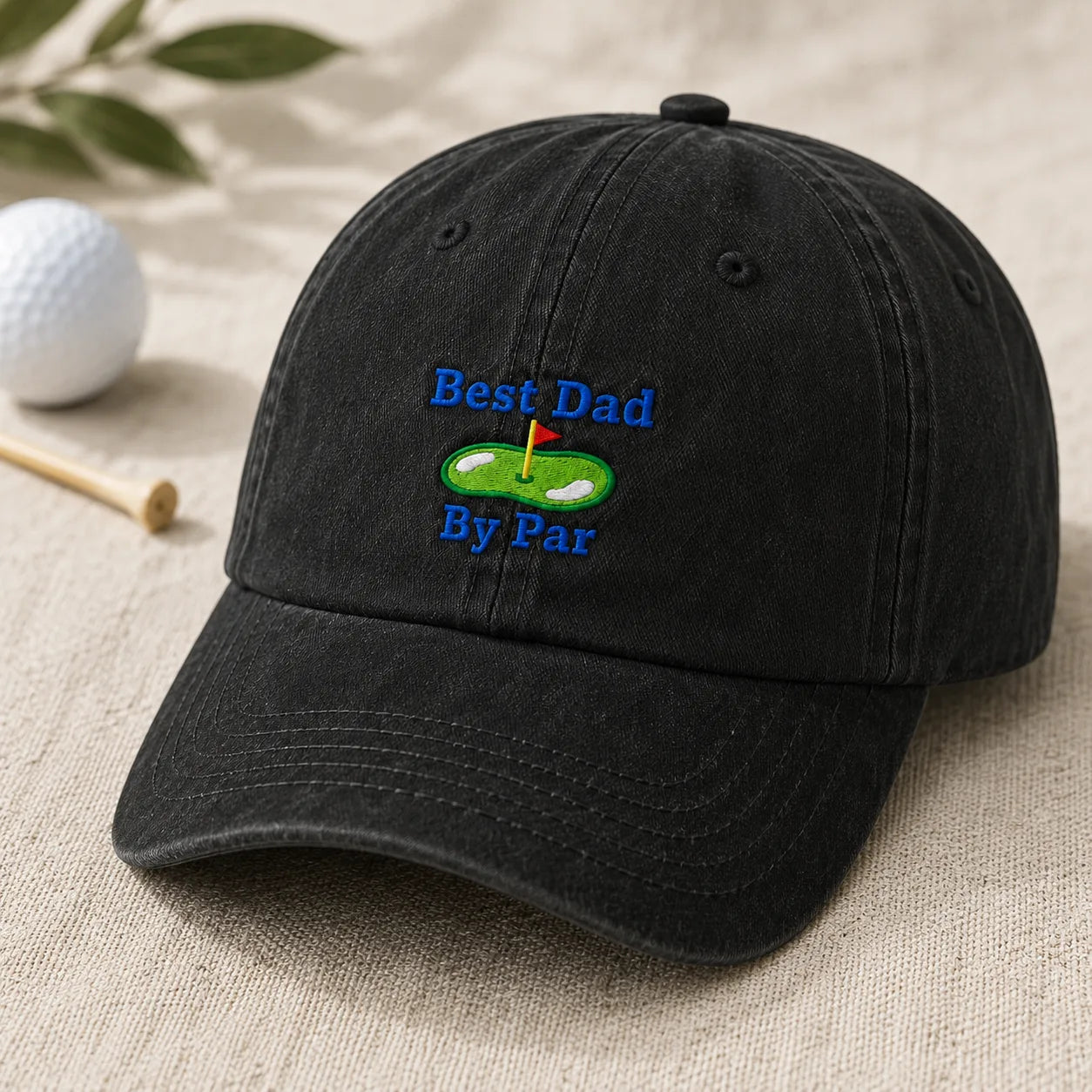 Best Dad By Par Christmas Washed Cap - washed cap - lifestyle