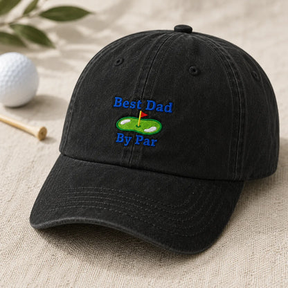 Best Dad By Par Christmas Washed Cap - washed cap - lifestyle