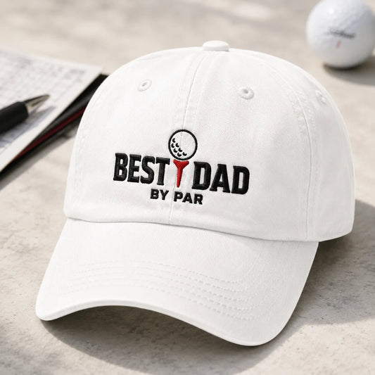 Best Dad By Par Course Washed Cap - washed cap - front view