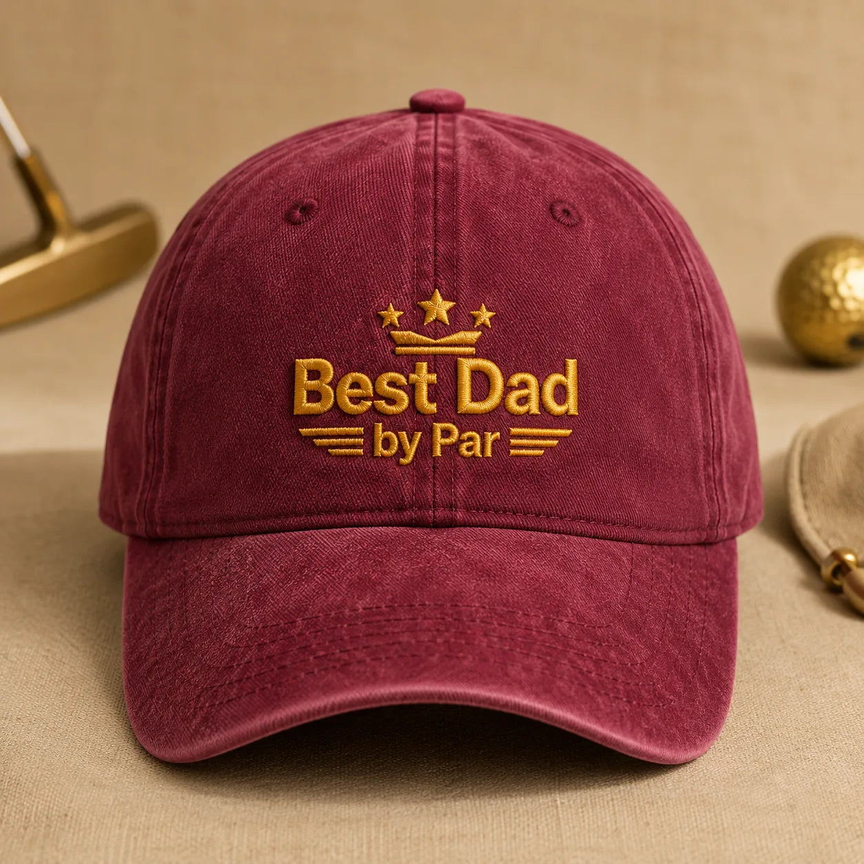 Best Dad by Par Embroidered Washed Cap - washed cap - lifestyle