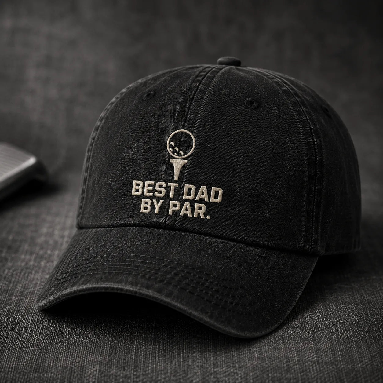Best Dad By Par Golf Course Washed Cap - washed cap - lifestyle