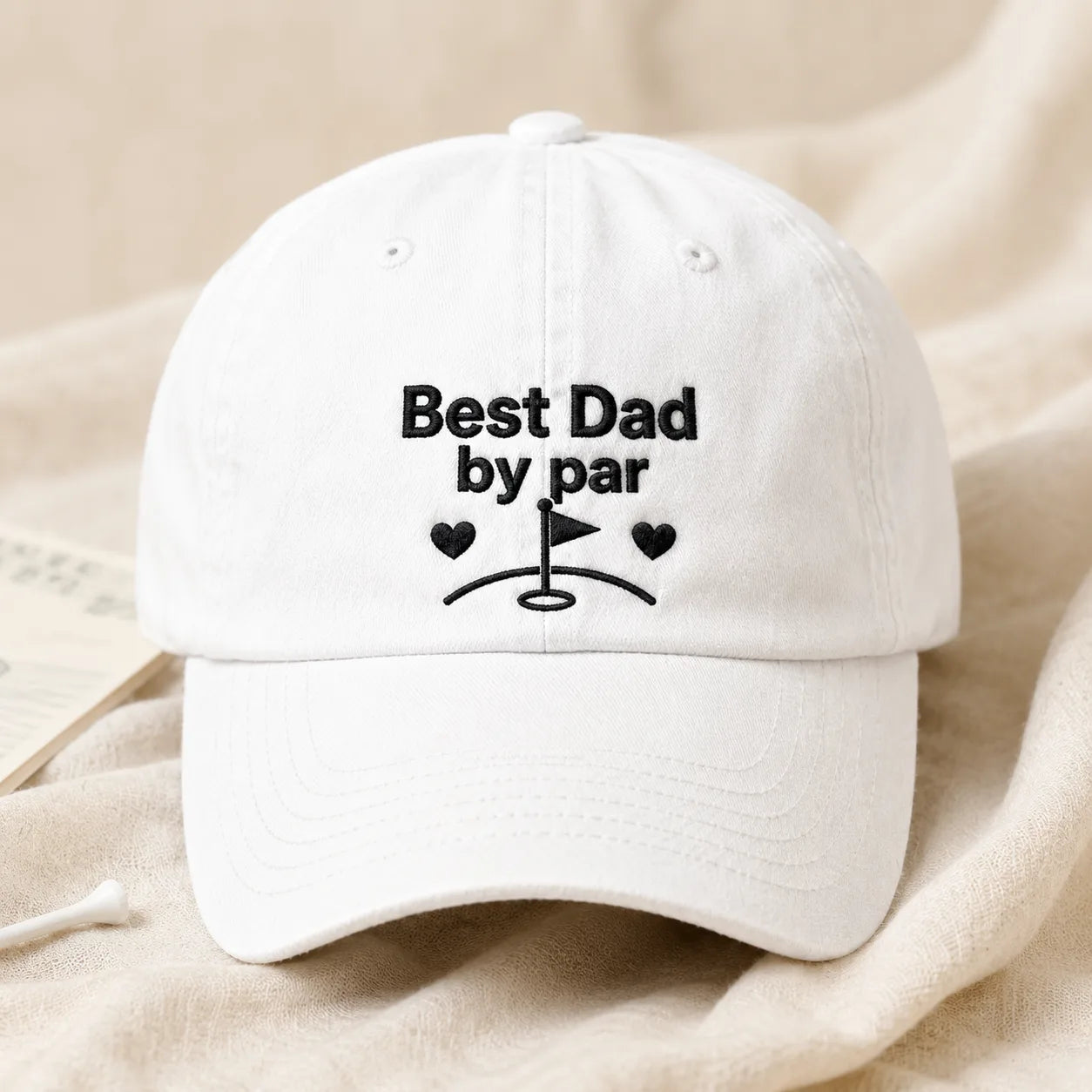 Best Dad by Par Golf Father Washed Cap - washed cap - front view