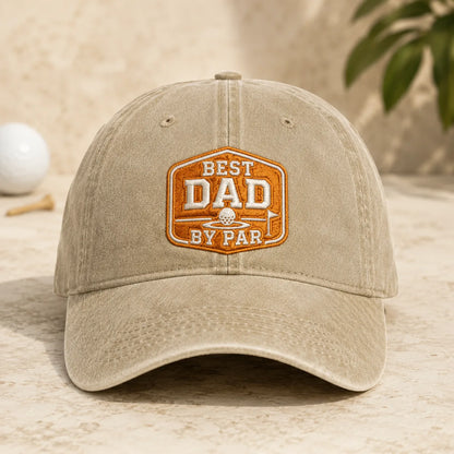 Best Dad By Par Golf Papa Washed Cap - washed cap - lifestyle