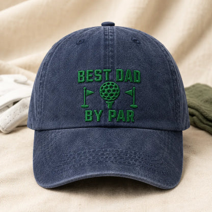 Best Dad By Par Golf Sportswear Washed Cap - washed cap - lifestyle