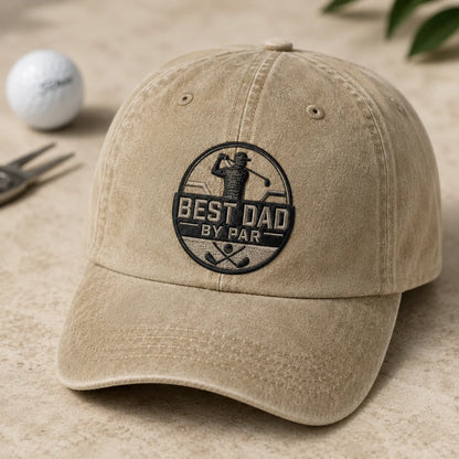 Best Dad By Par Headwear Washed Cap - washed cap - lifestyle
