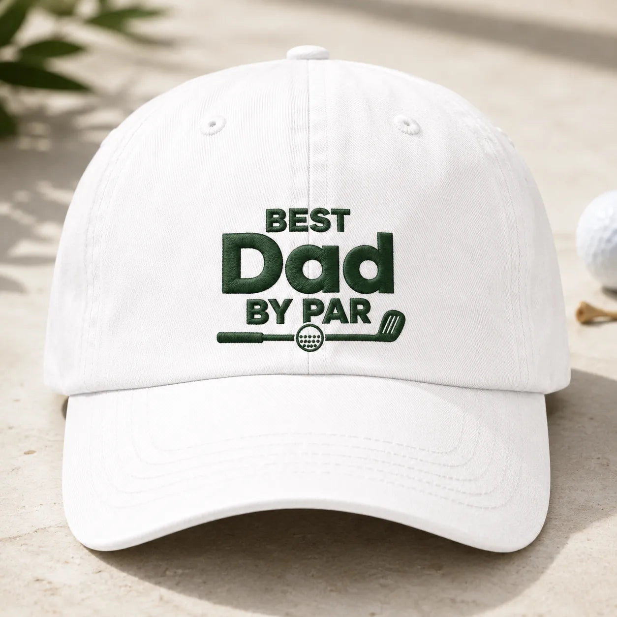 Best Dad By Par Papa Washed Cap - washed cap - front view