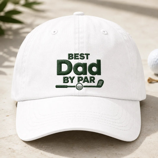 Best Dad By Par Papa Washed Cap - washed cap - front view
