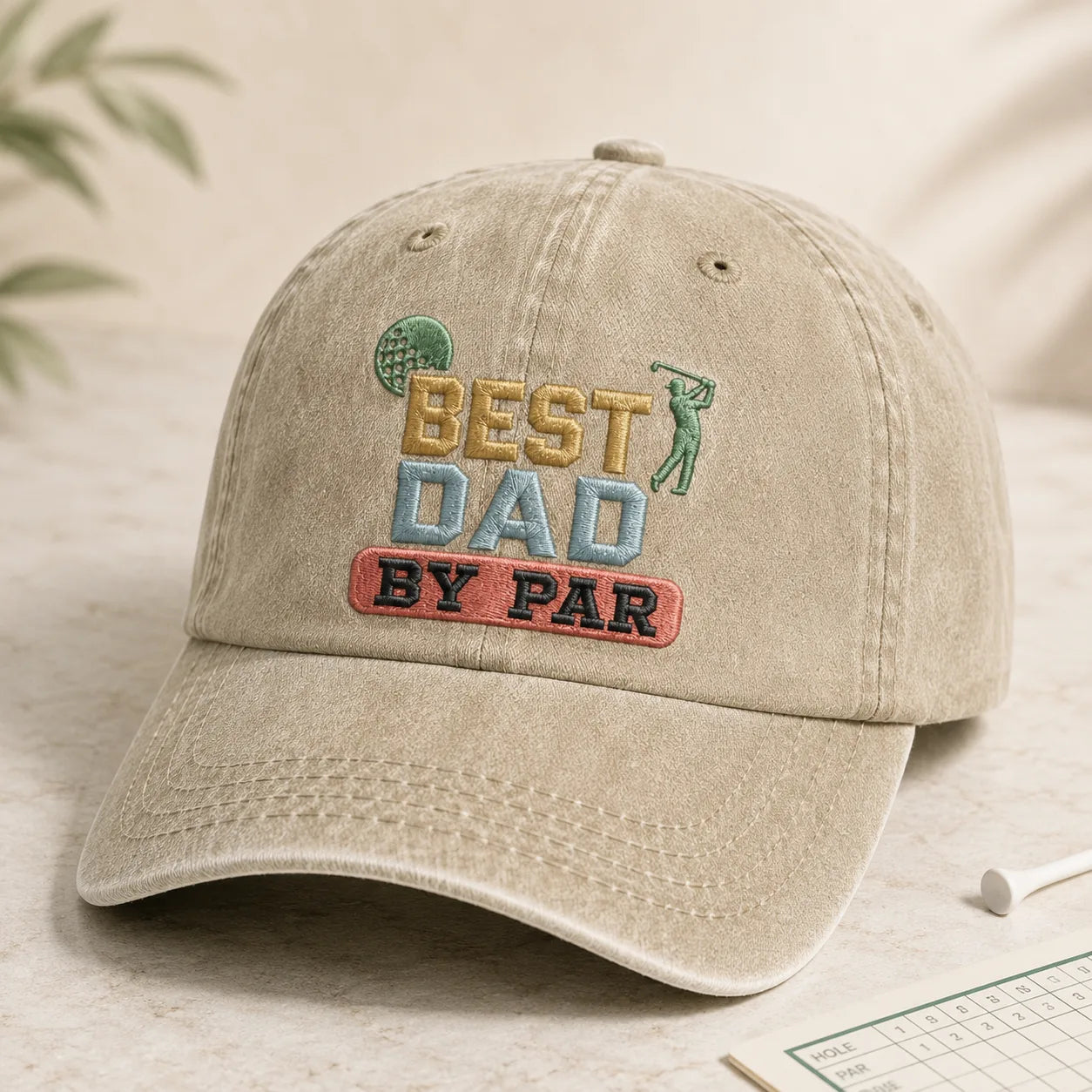 Best Dad By Par Rounds Washed Cap - washed cap - lifestyle