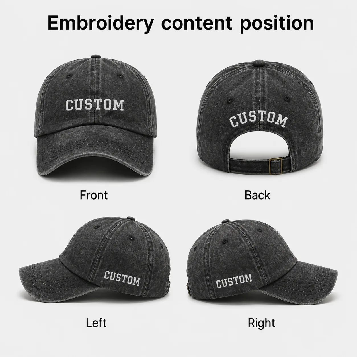 Best Dad By Par Washed Dad Hat - washed cap - back view