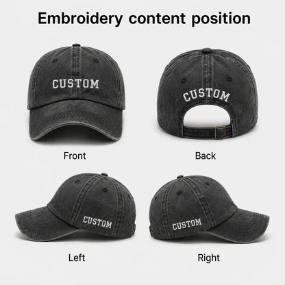 Best Dad By Par Washed Dad Hat - washed cap - back view