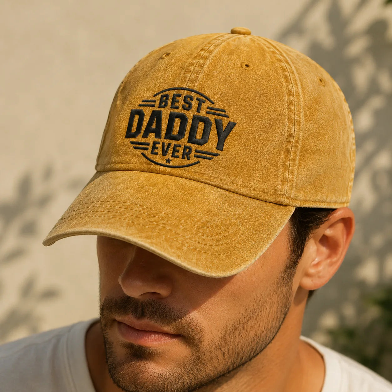 Best Daddy Ever Washed Cap - washed cap - detail