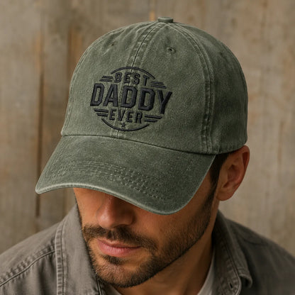 Best Daddy Ever Washed Cap - washed cap - lifestyle