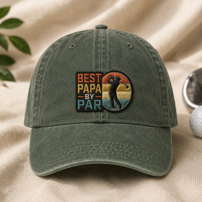 Best Papa By Par Adjustable Washed Cap - washed cap - lifestyle