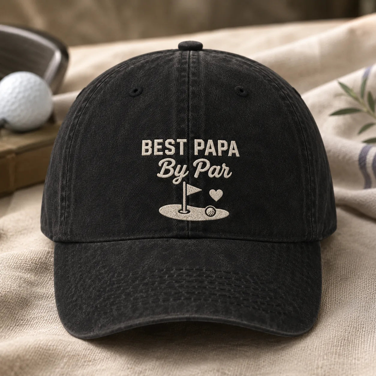 Best Papa By Par Golf Best-seller Washed Cap - washed cap - alternate angle