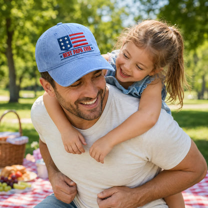 Best Papa Ever Washed Cap - washed cap - alternate angle