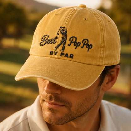 Best Pop Pop By Par Washed Cap - washed cap - alternate angle