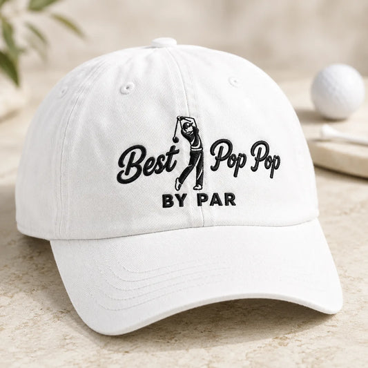 Best Pop Pop By Par Washed Cap - washed cap - front view