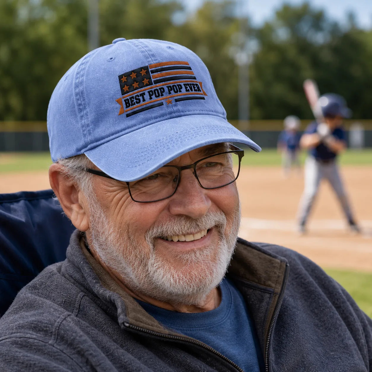 Best Pop Pop Ever Custom Name Washed Cap - washed cap - lifestyle