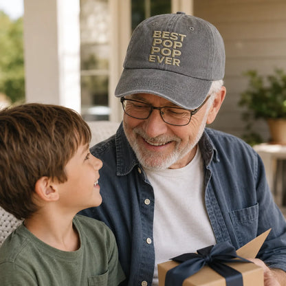 Best Pop Pop Ever Washed Cap - washed cap - alternate angle