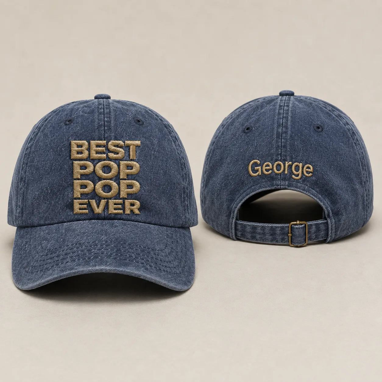Best Pop Pop Ever Washed Cap - washed cap - front view
