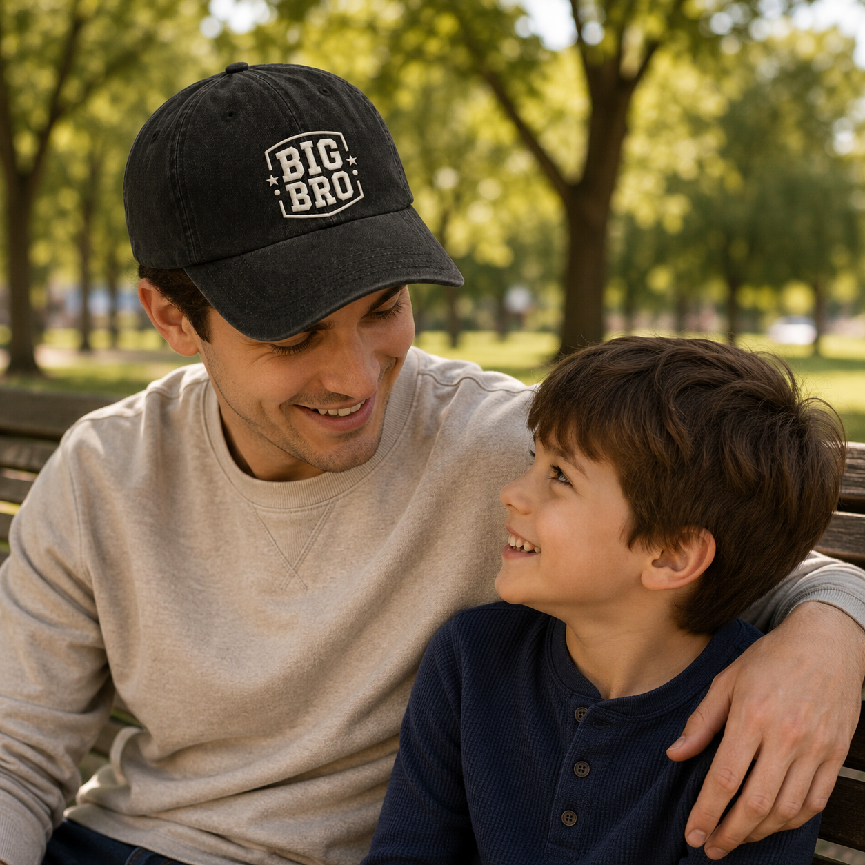 Big Bro Embroidered Washed Cap - Washed Cap - side view