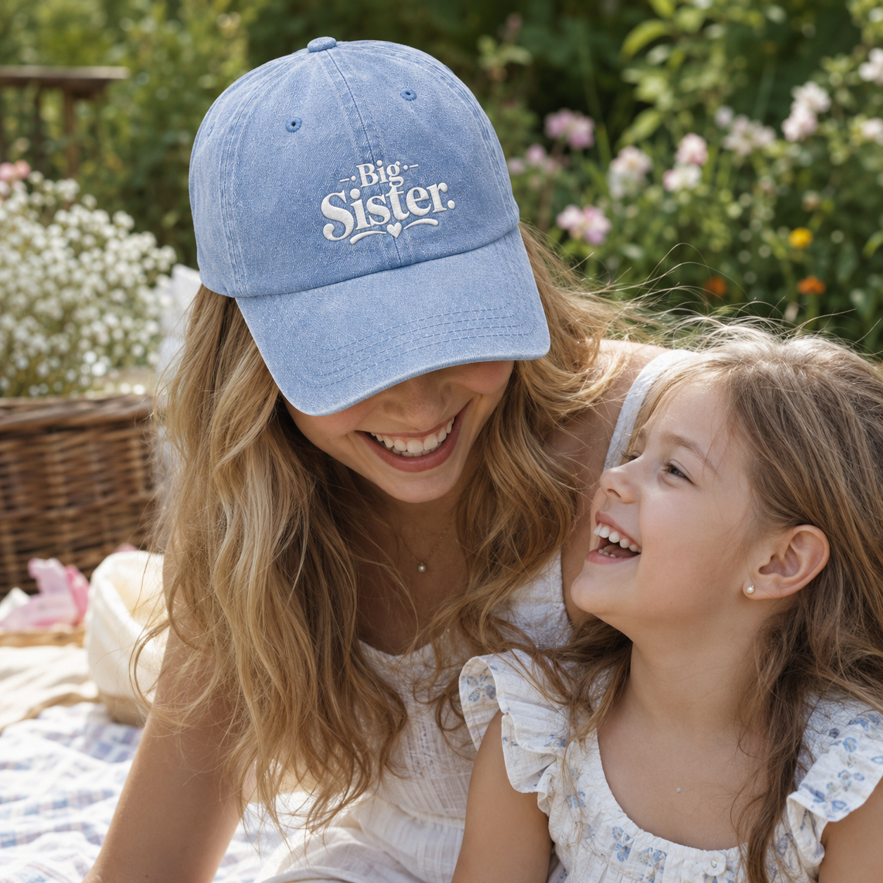 Big Sister Embroidered Washed Cap - Washed Cap - alternate angle