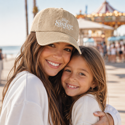 Big Sister Embroidered Washed Cap - Washed Cap - lifestyle