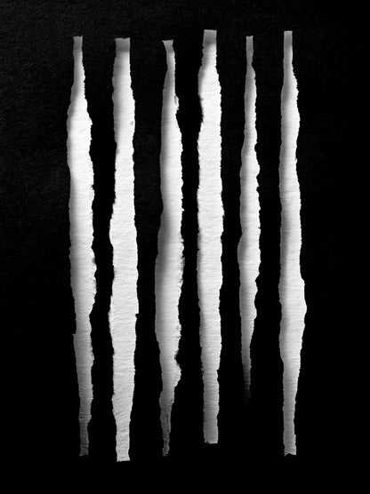 Black White Minimalist Wall Art - Wall Art Decor - front view - black white minimalist wall art, monochrome abstract print