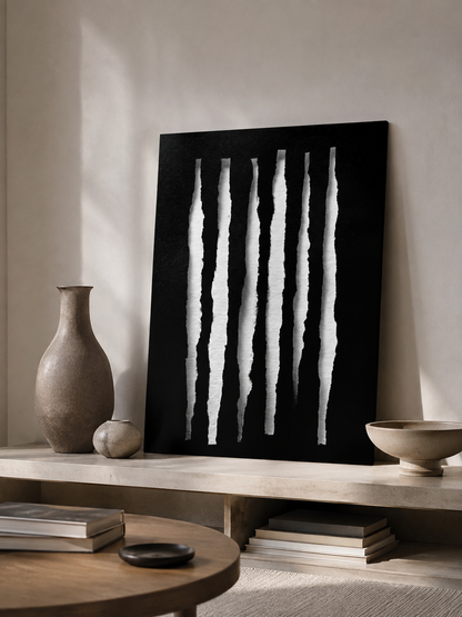 Black White Minimalist Wall Art - Wall Art Decor - alternate angle