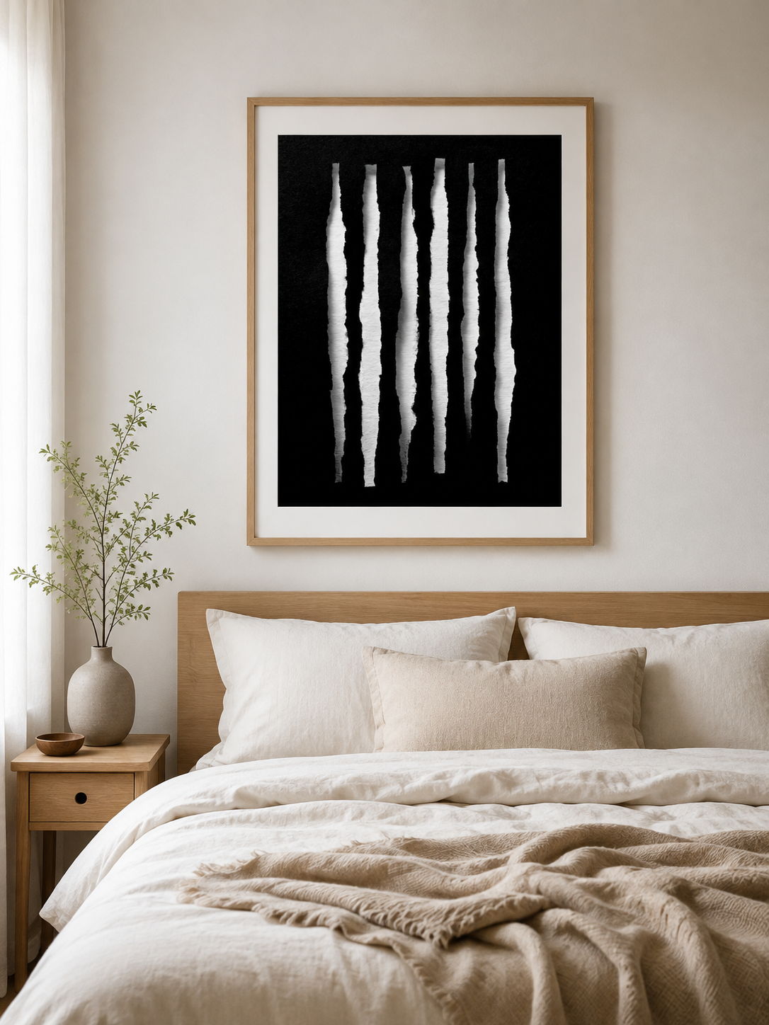 Black White Minimalist Wall Art - Wall Art Decor - lifestyle shot