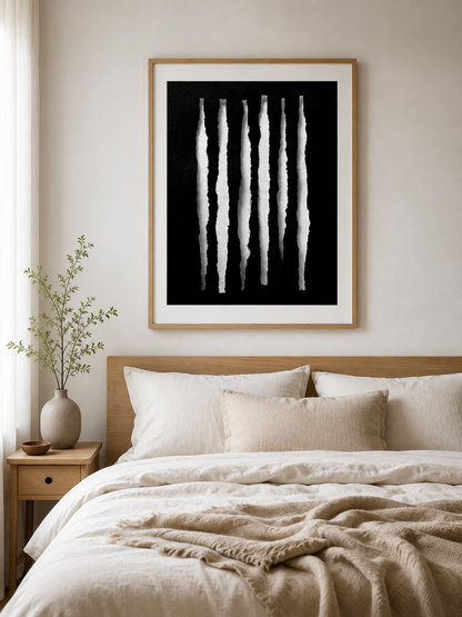 Black White Minimalist Wall Art - Wall Art Decor - lifestyle shot