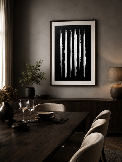Black White Minimalist Wall Art - Wall Art Decor - alternate angle